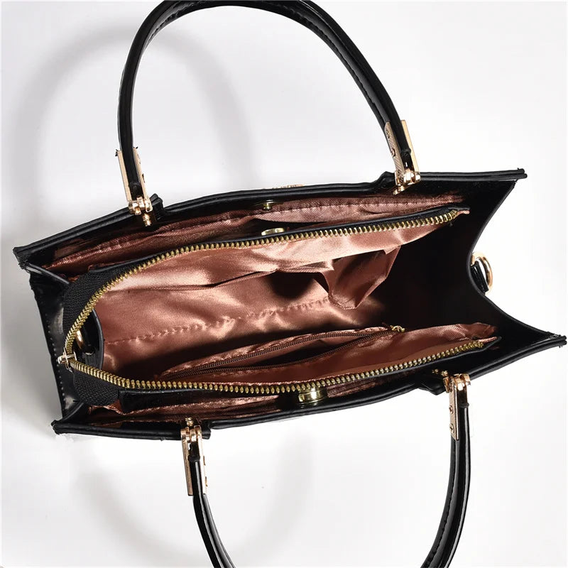 Retro Contrasting Print Handbags Ladies Bags Handbag