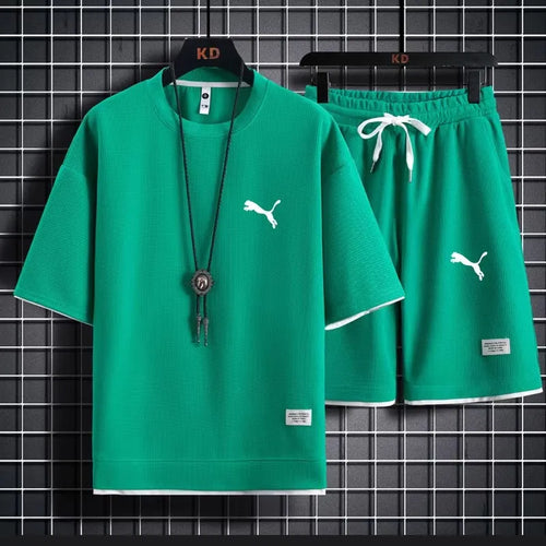 2024Summer Cross Border Men's Trend Solid Color Simple