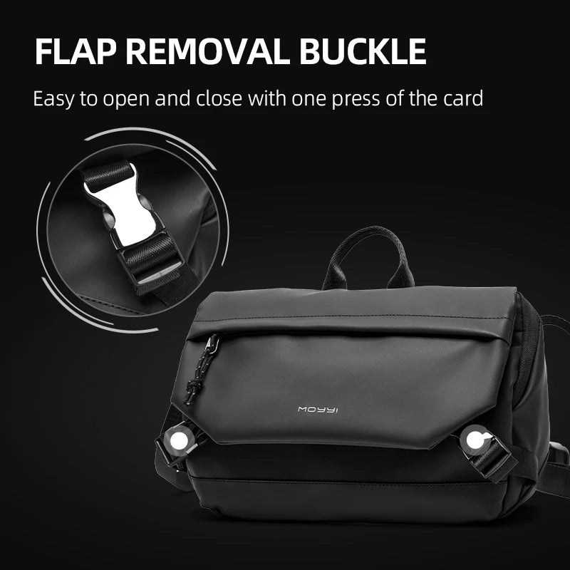 MOYYI Urban Style PVC Leather Crossbody Men's Shoulder