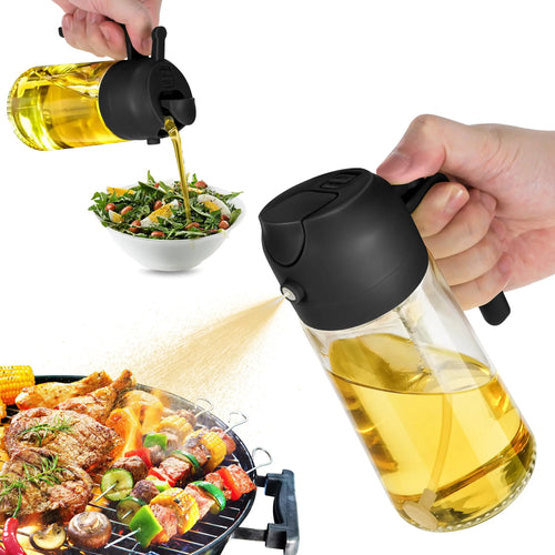 2 in 1 Plastic Oil Sprayer Bottle Kitchen Cooking   Olive Oil