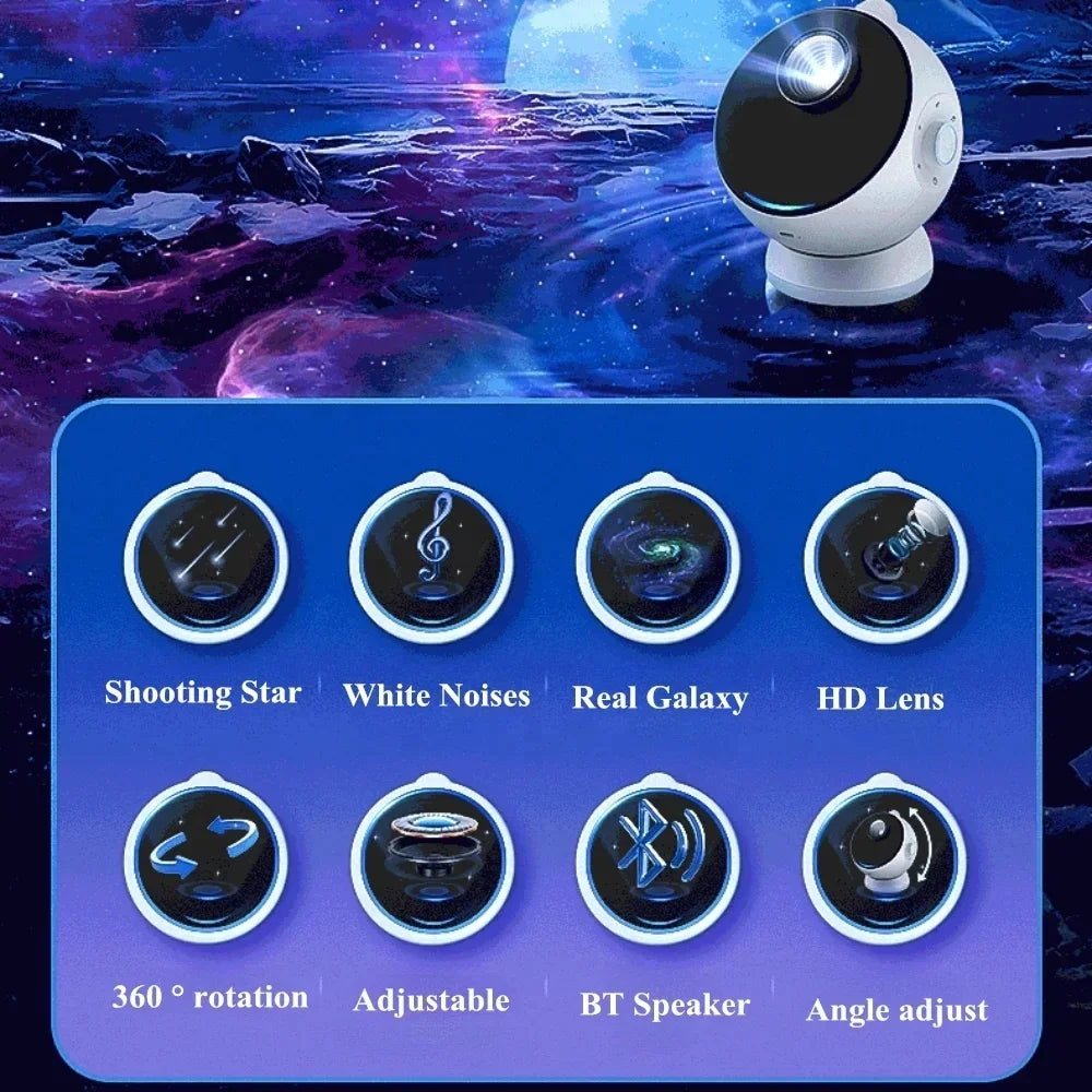 Star 3D Visual Wireless Galaxy Star Projector Speaker Ultra Clear