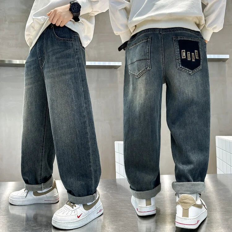 Autumn Boys' Trendy Casual Stylish Long Denim Jeans