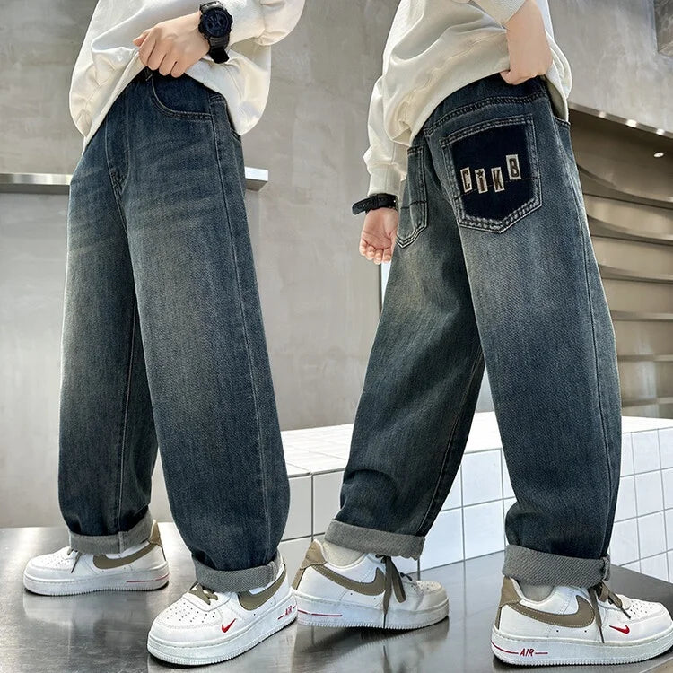 Autumn Boys' Trendy Casual Stylish Long Denim Jeans
