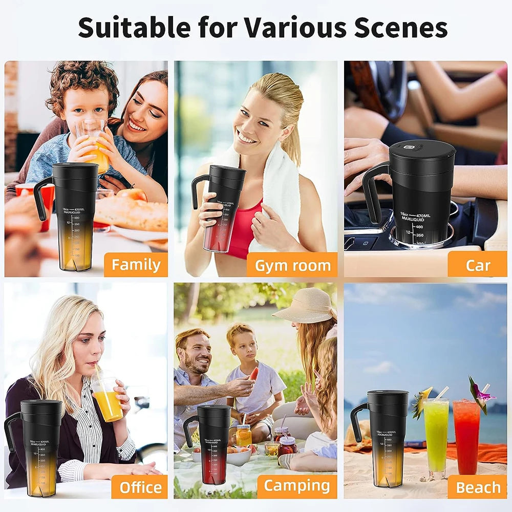 Fruit Mixer Mini Hand Juicer Blender Smoothie With Straw