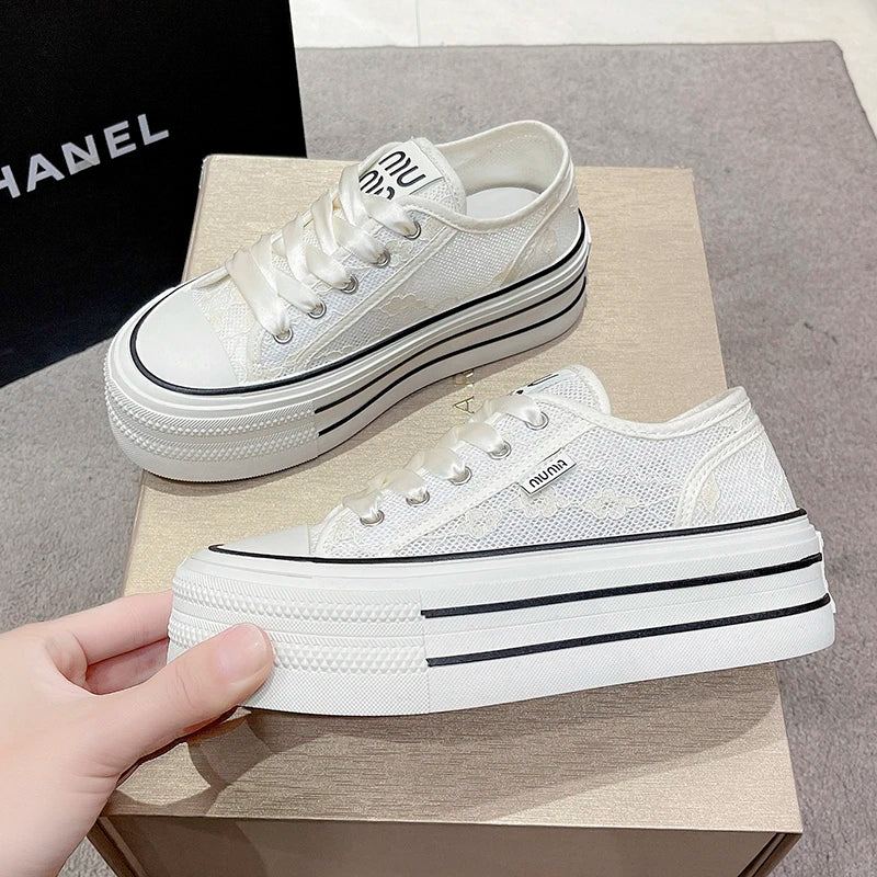 Thick base height increase sport shoes women New Spring 2025 Collection shoes women sneakers Fashion Trends sports shoes
