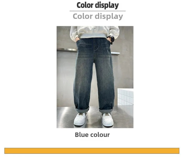 Autumn Boys' Trendy Casual Stylish Long Denim Jeans