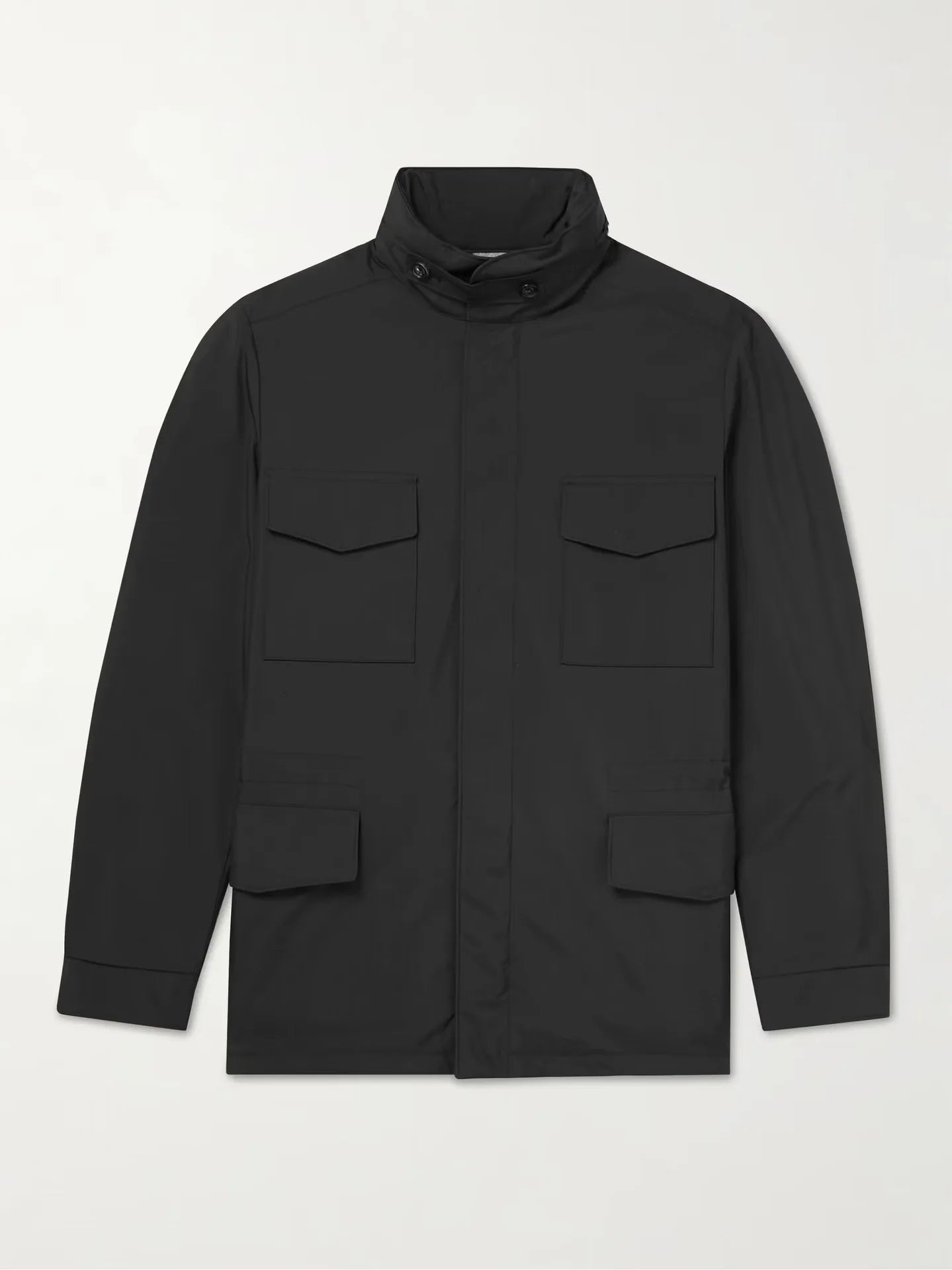 2025 Men's Spring Autumn Casual Jacket in Canvas Stand Collar Zipper Large