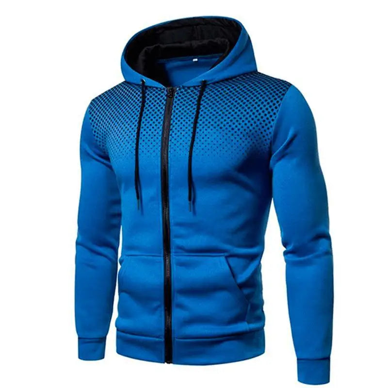 t 2025 Autumn Men Casual Outdoor Hoodie Pocket Zip up Slim Sweatshirt