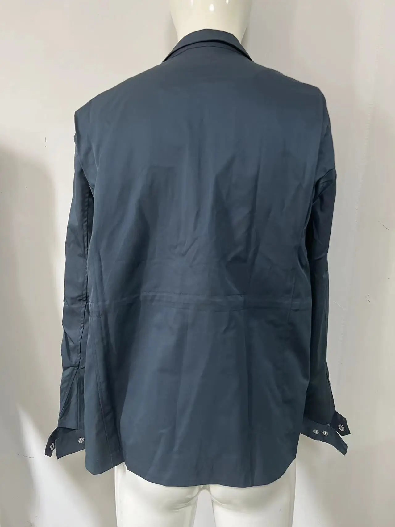 2025 Men's Spring Autumn Casual Jacket in Canvas Stand Collar Zipper Large