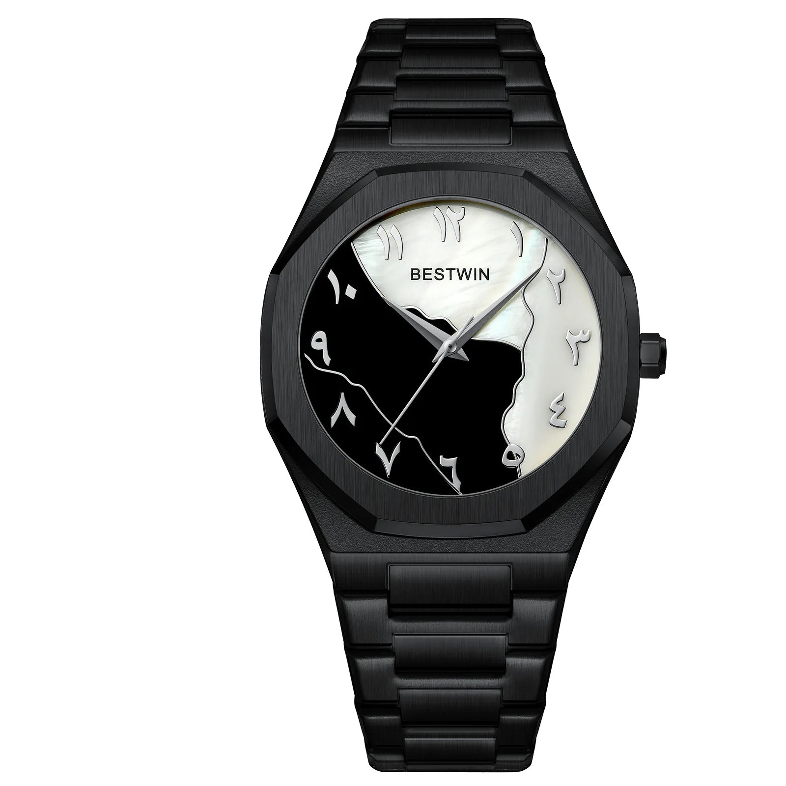Luxury Men Watch with Arabic Dial Creative Gold Shell