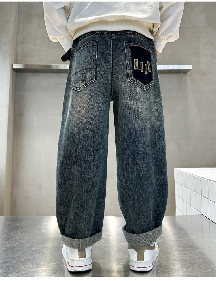 Autumn Boys' Trendy Casual Stylish Long Denim Jeans