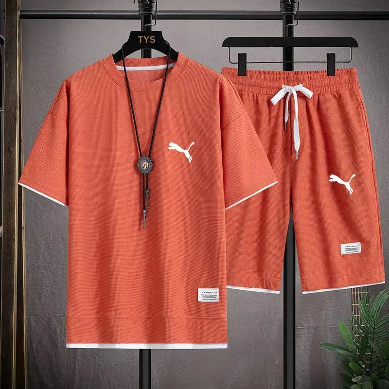 2024Summer Cross Border Men's Trend Solid Color Simple
