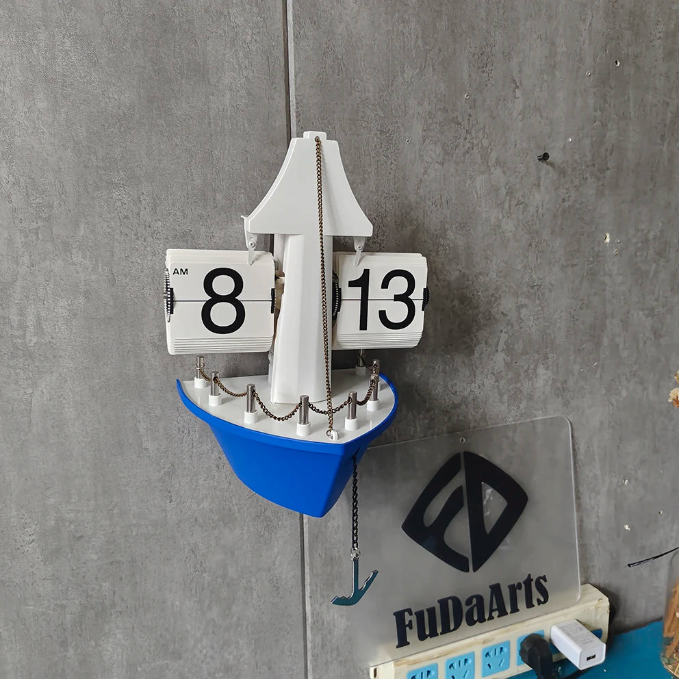 Creative Sailboat Flip Wall Tabletop Vintage Living Room Seat Stylish