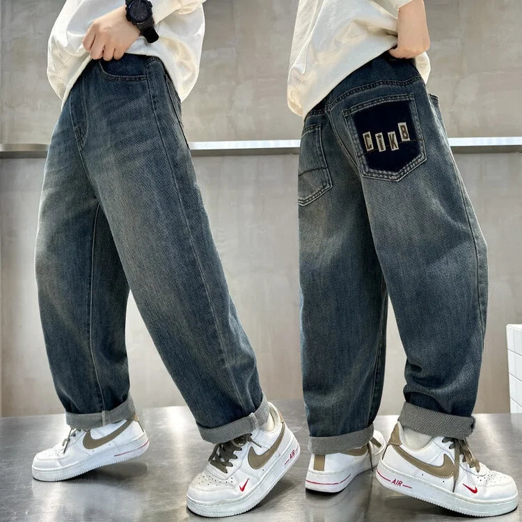 Autumn Boys' Trendy Casual Stylish Long Denim Jeans