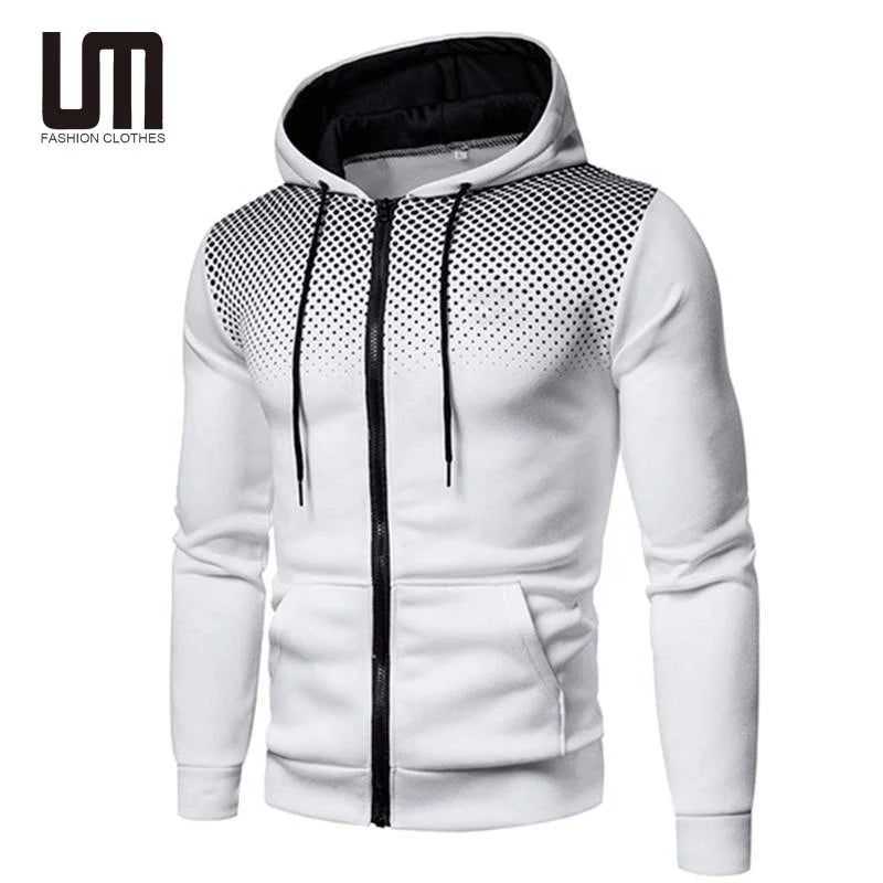 t 2025 Autumn Men Casual Outdoor Hoodie Pocket Zip up Slim Sweatshirt