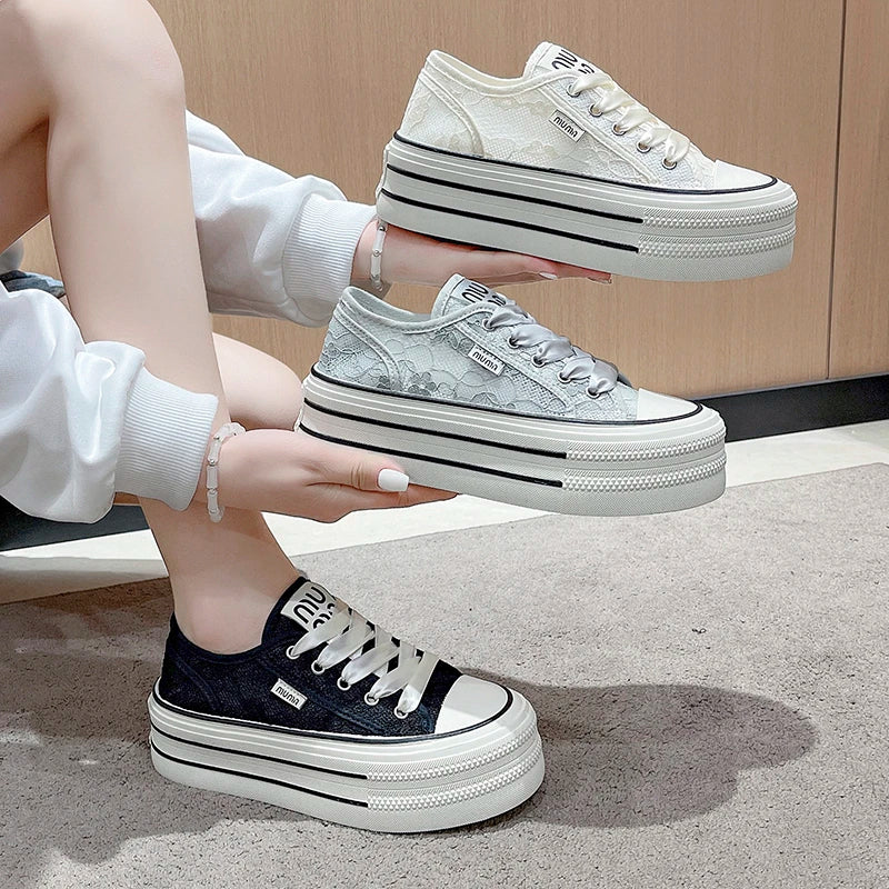 Thick base height increase sport shoes women New Spring 2025 Collection shoes women sneakers Fashion Trends sports shoes