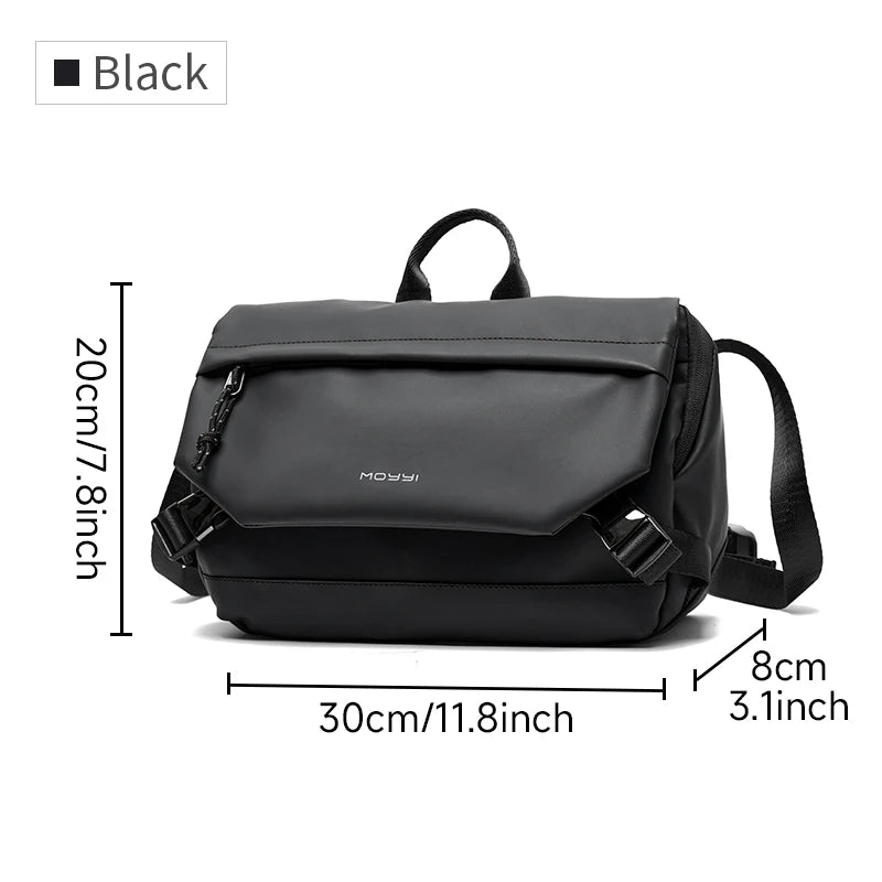 MOYYI Urban Style PVC Leather Crossbody Men's Shoulder