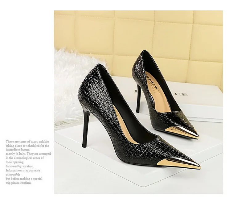 Women's Casual Daily Office High Heels with Thin Heels Pointed Toe Soft
