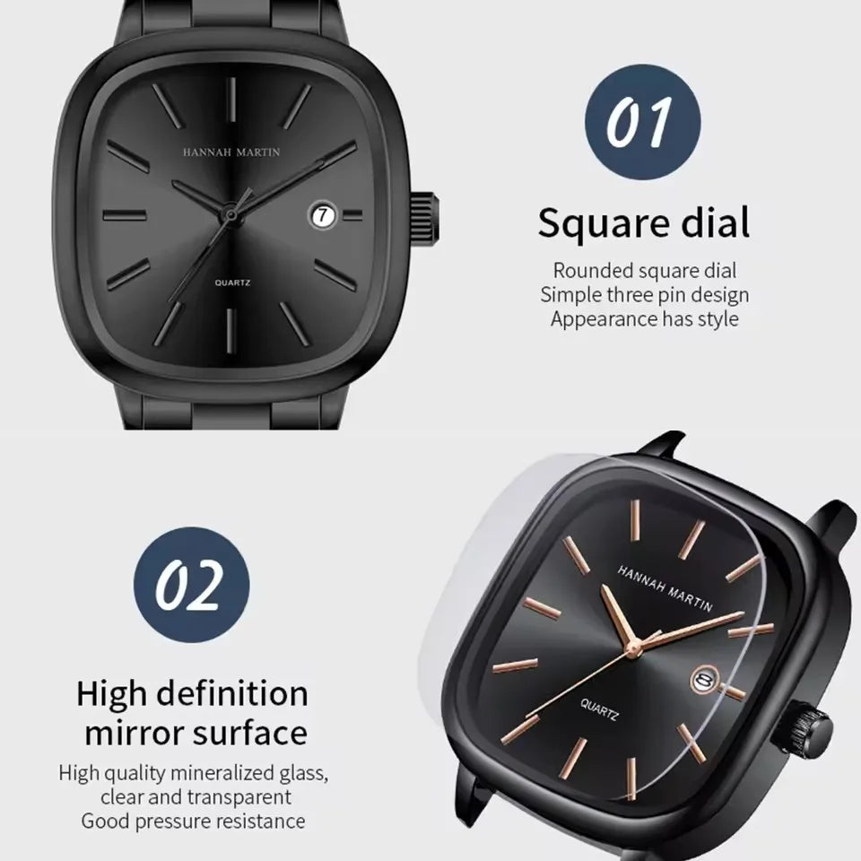 Square Watches Luxury High Quality Original Brand Gold