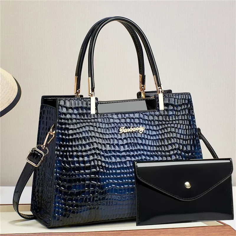 Retro Contrasting Print Handbags Ladies Bags Handbag