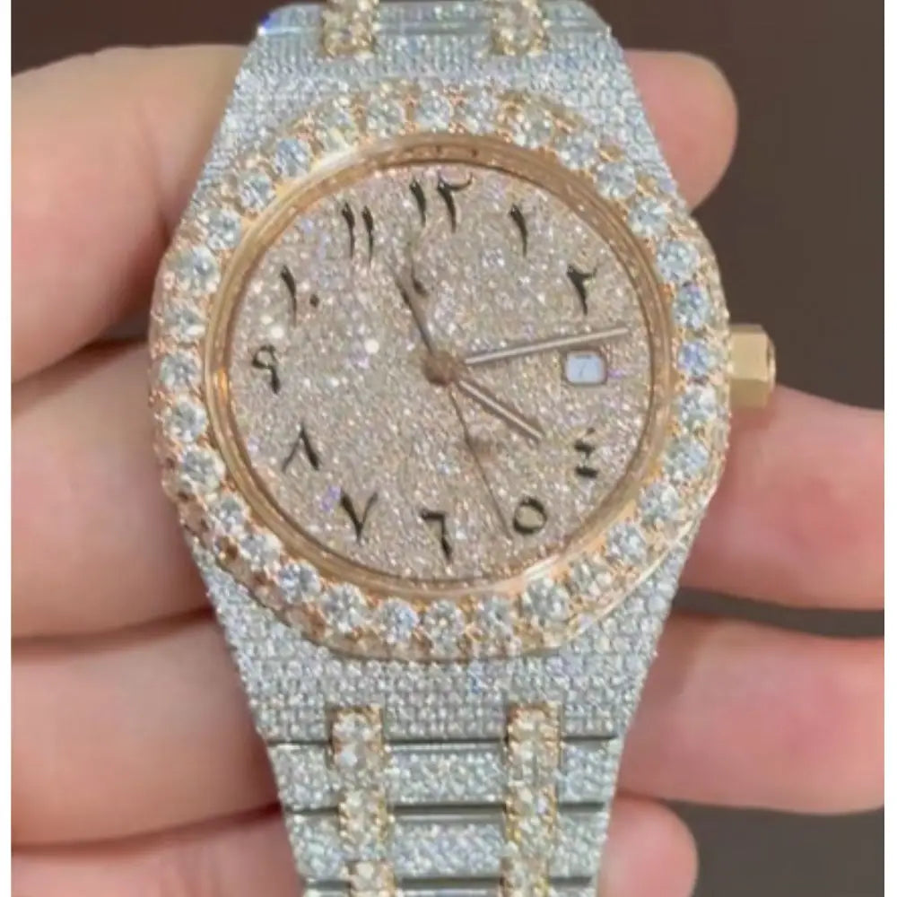 Luxury Automatic Moissanite Watch for Men, Women Diamond