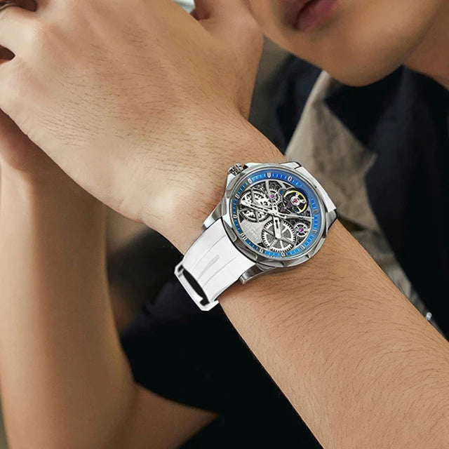 2025 luxury and Strap Men Watch Automatic Watch Skeleton