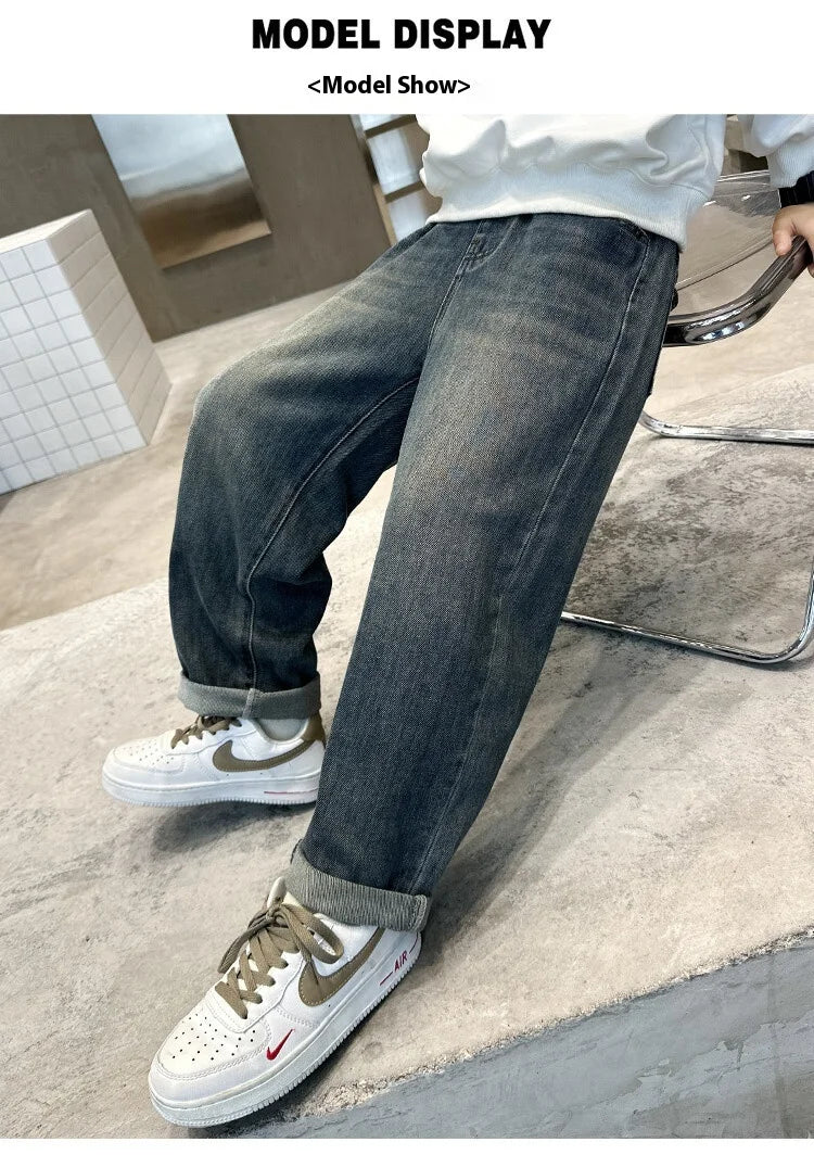 Autumn Boys' Trendy Casual Stylish Long Denim Jeans