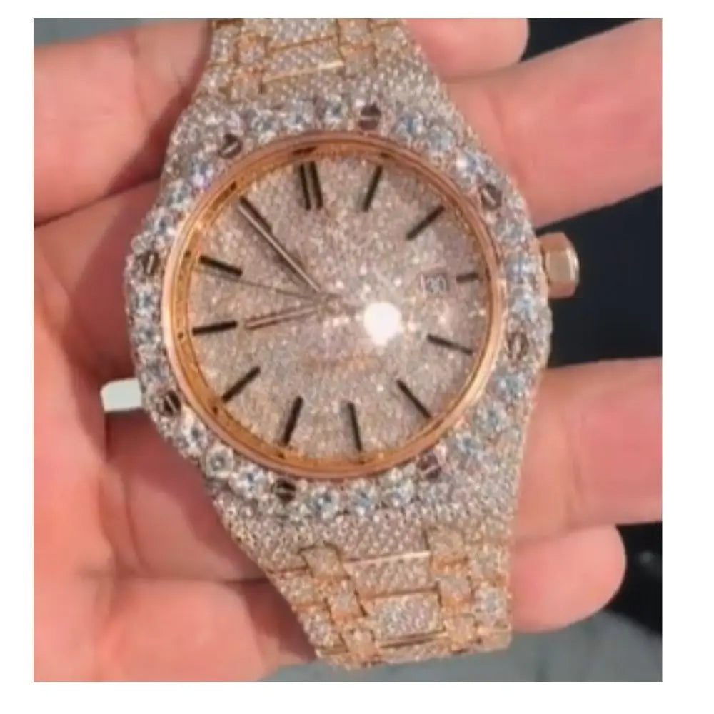 Luxury Automatic Moissanite Watch for Men, Women Diamond