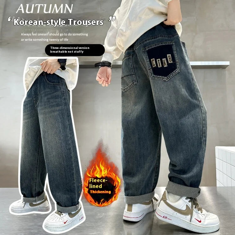 Autumn Boys' Trendy Casual Stylish Long Denim Jeans
