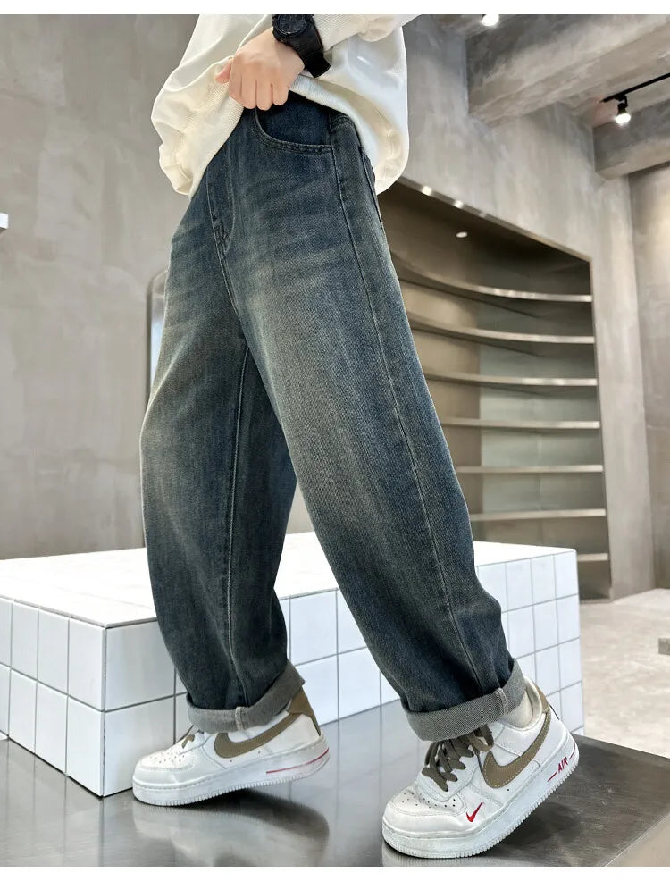 Autumn Boys' Trendy Casual Stylish Long Denim Jeans