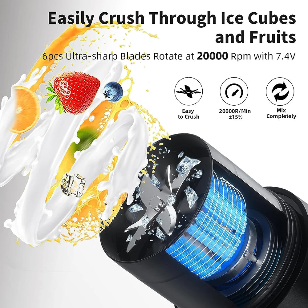 Fruit Mixer Mini Hand Juicer Blender Smoothie With Straw