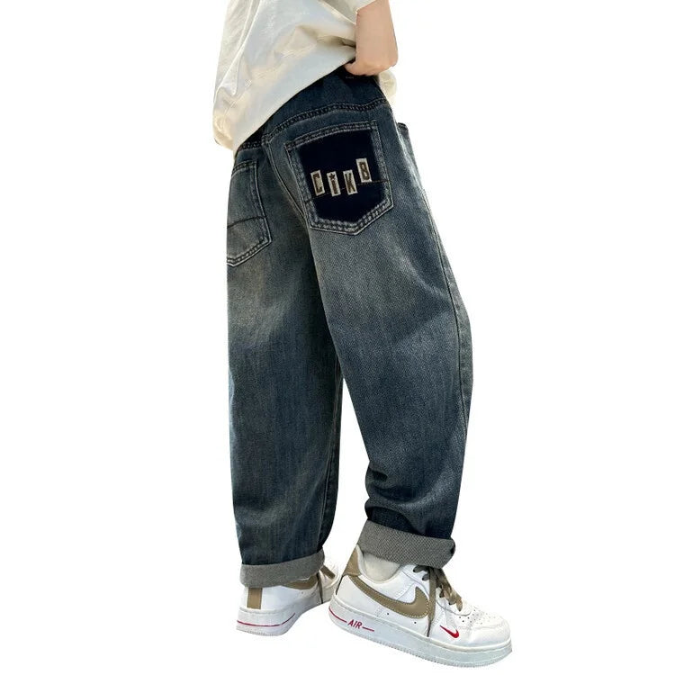Autumn Boys' Trendy Casual Stylish Long Denim Jeans