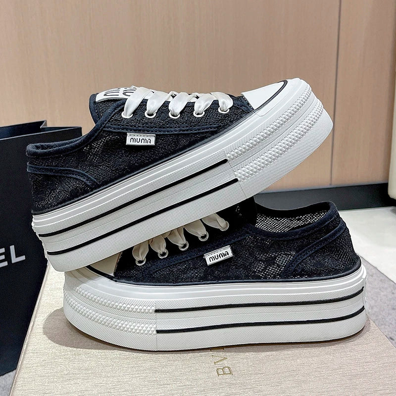 Thick base height increase sport shoes women New Spring 2025 Collection shoes women sneakers Fashion Trends sports shoes