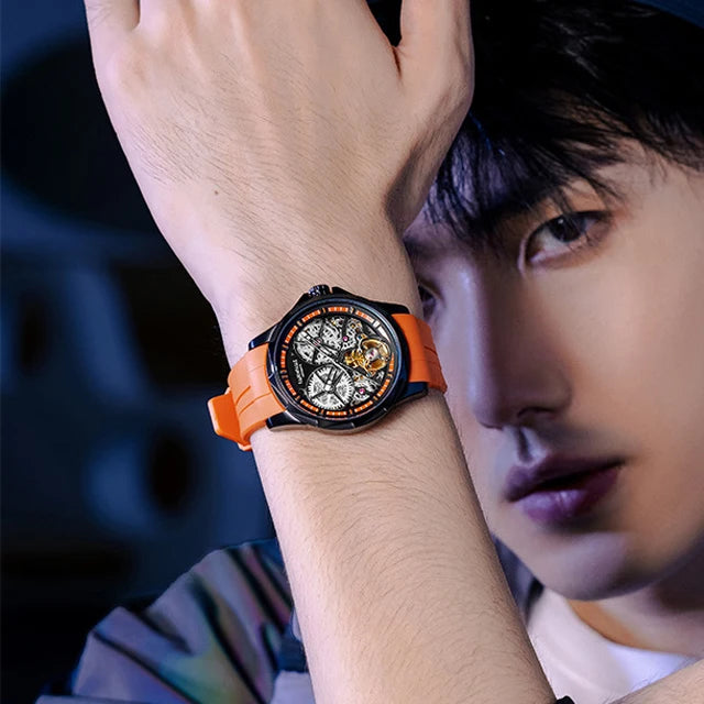 2025 luxury and Strap Men Watch Automatic Watch Skeleton