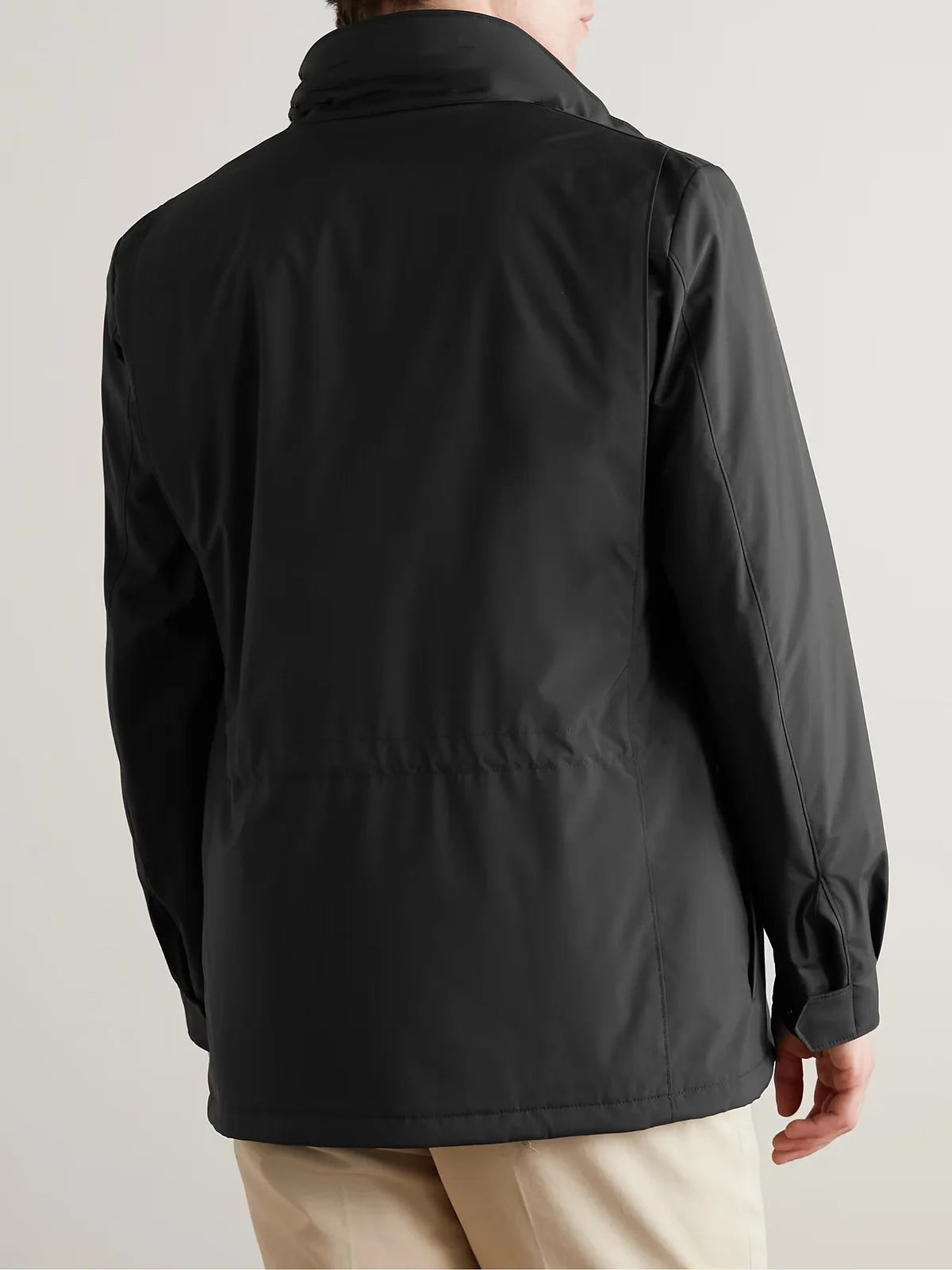 2025 Men's Spring Autumn Casual Jacket in Canvas Stand Collar Zipper Large
