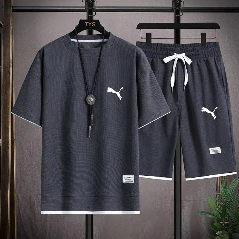 2024Summer Cross Border Men's Trend Solid Color Simple