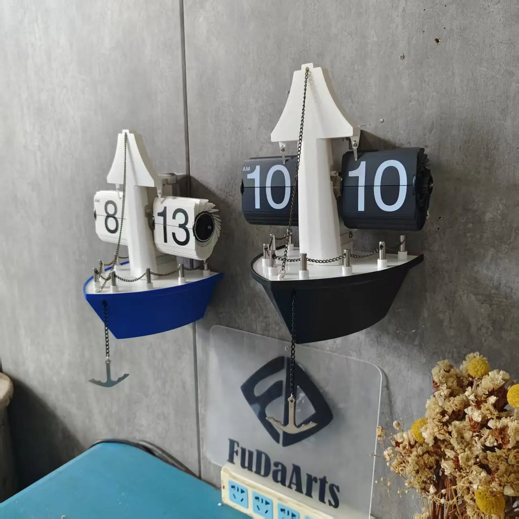Creative Sailboat Flip Wall Tabletop Vintage Living Room Seat Stylish