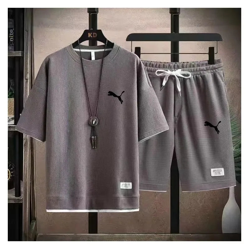 2024Summer Cross Border Men's Trend Solid Color Simple
