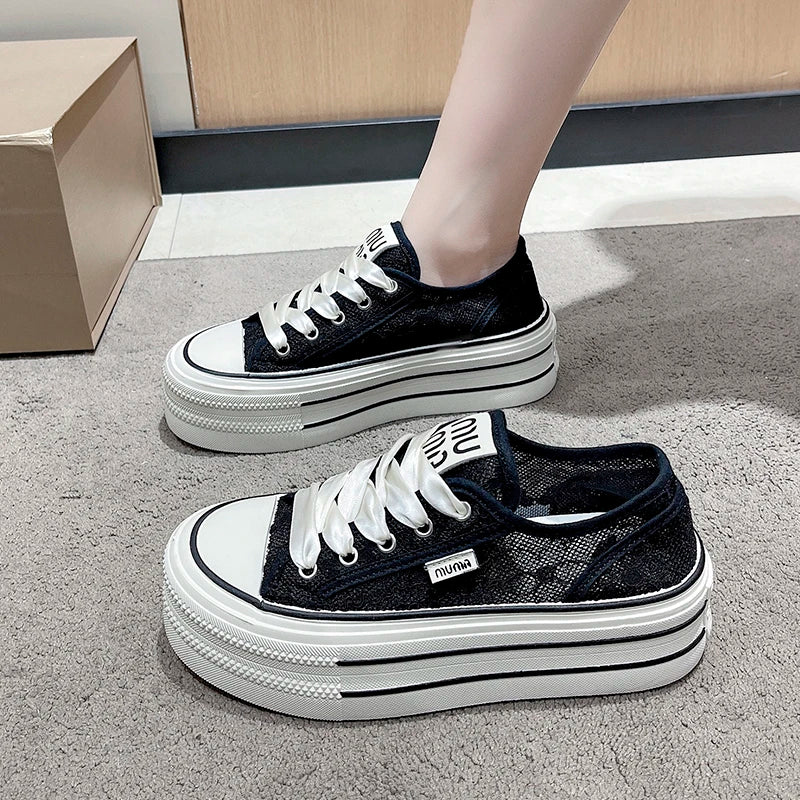 Thick base height increase sport shoes women New Spring 2025 Collection shoes women sneakers Fashion Trends sports shoes