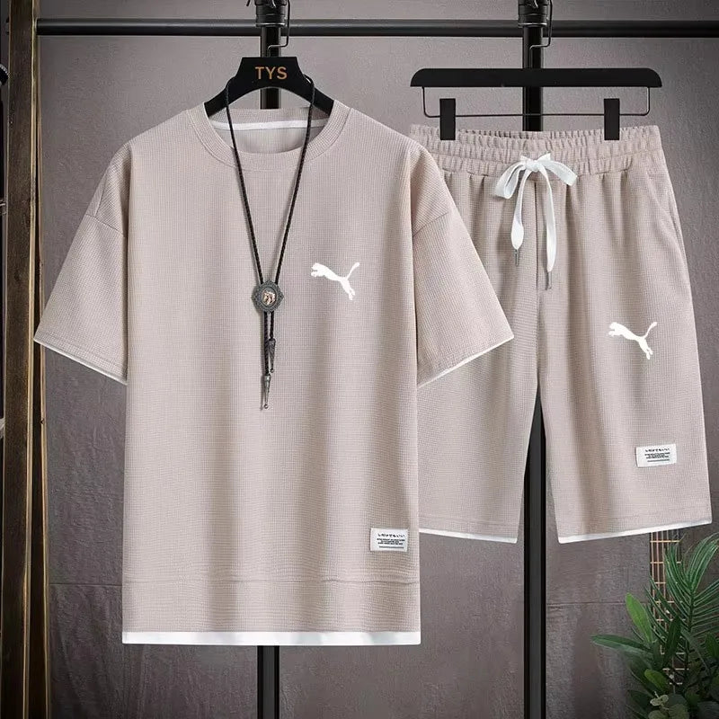 2024Summer Cross Border Men's Trend Solid Color Simple