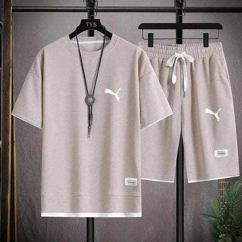 2024Summer Cross Border Men's Trend Solid Color Simple