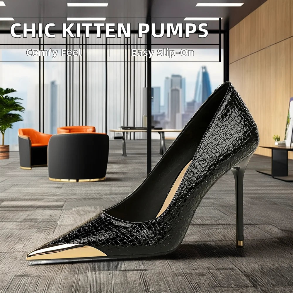Women's Casual Daily Office High Heels with Thin Heels Pointed Toe Soft