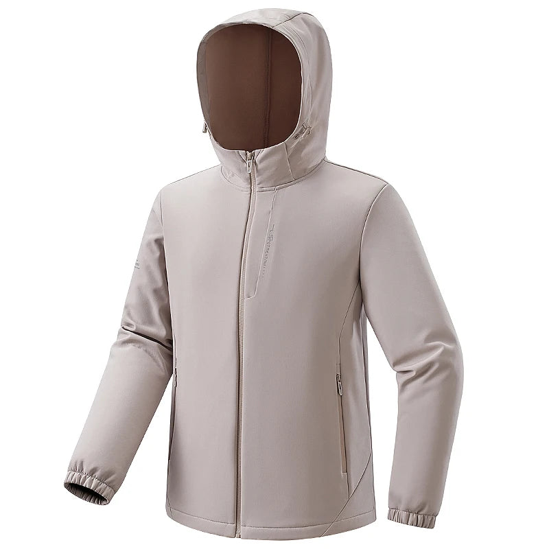 EUMERGX Fleece Soft shell Jackets Men Waterproof