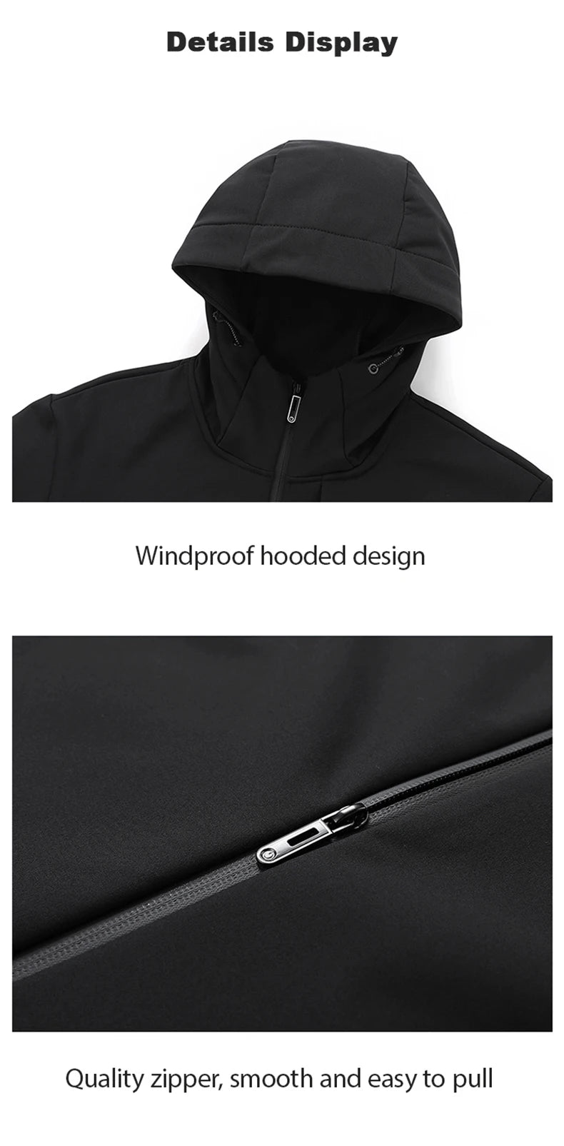 EUMERGX Fleece Soft shell Jackets Men Waterproof