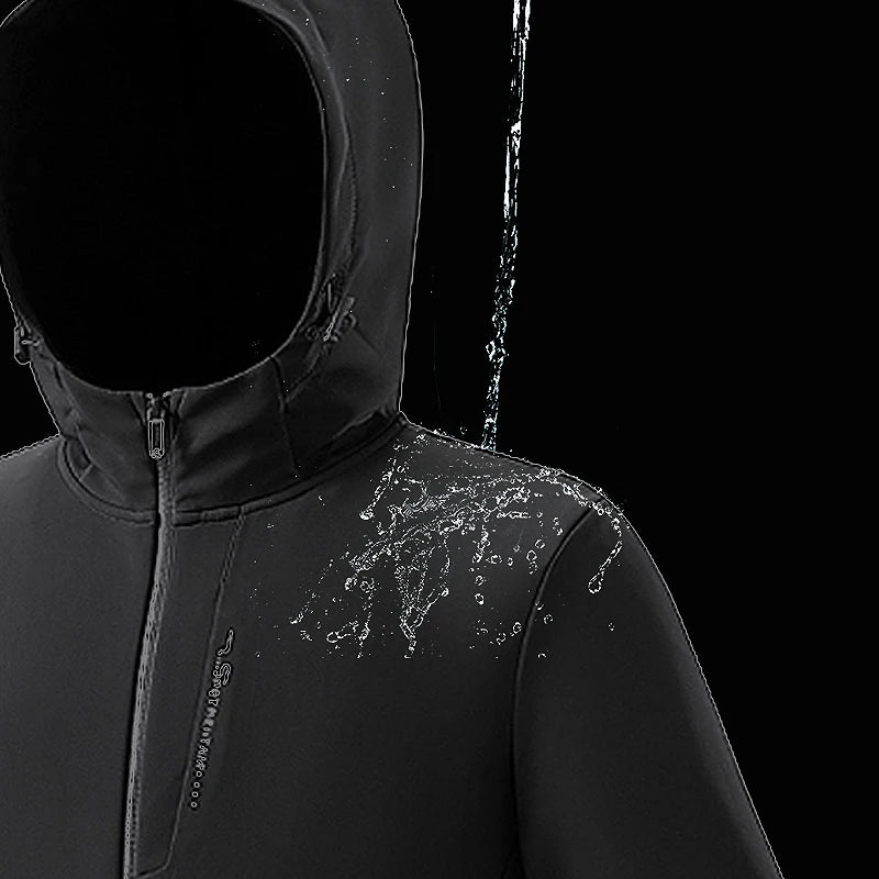 EUMERGX Fleece Soft shell Jackets Men Waterproof