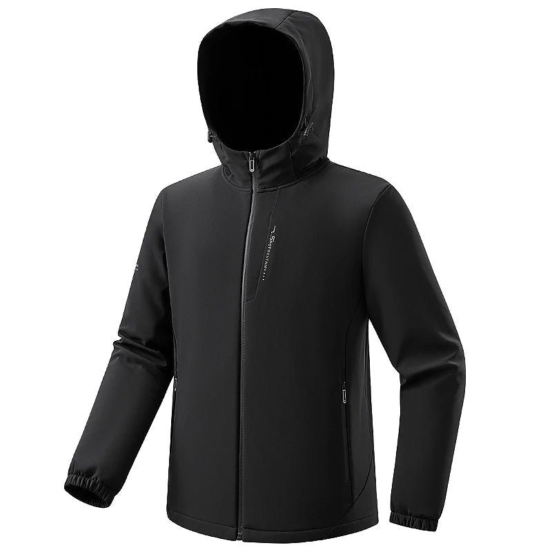 EUMERGX Fleece Soft shell Jackets Men Waterproof